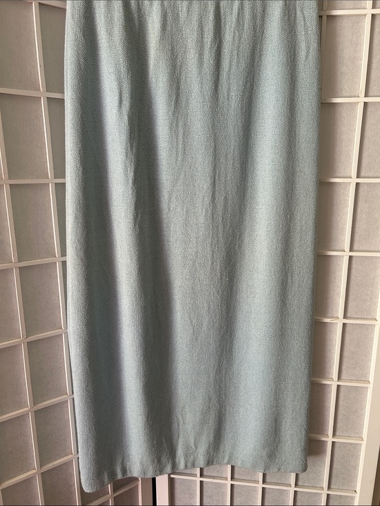 St. John Dresses & Skirts - St. John Light Blue Textured Midi Skirt
